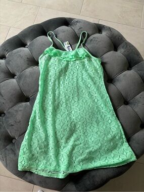 Malibu Dream Girl Mint Green Lace Swimsuit Cover up Women XS